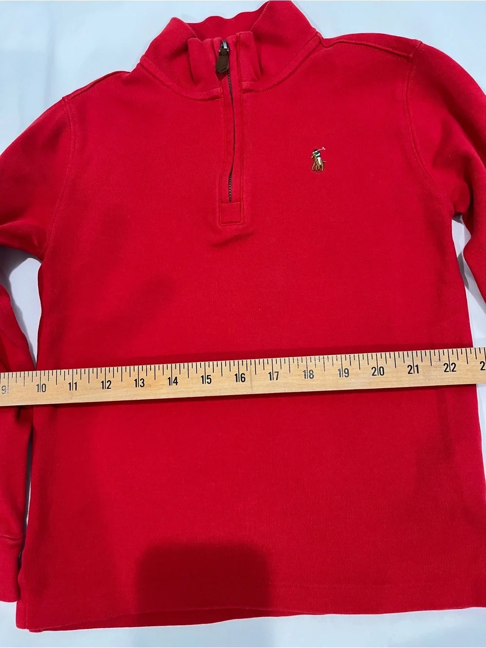 BOYS Ralph Lauren Red Half-Zip Sweater with Polo Logo